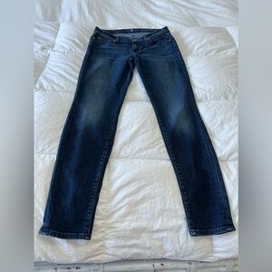 7 For all Mankind Jeans Womens Size 30 The Skinny Stretch Blue | Medium Wash.